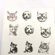 Individuelles Haustierstempel, Cartoonporträts von Katzen und Hunden