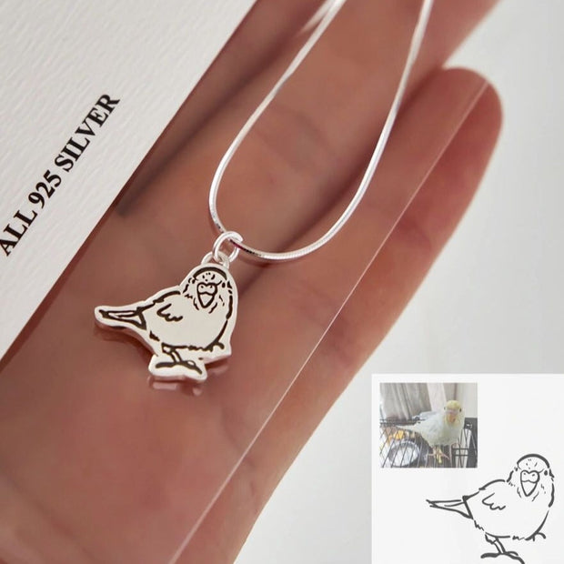 A unique and beautiful necklace made with pet photos, such as dogs and cats ♡ One of a kind in the world!